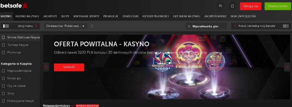 Kasyno Betsafe strona główna